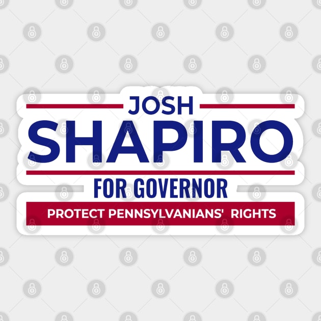 Josh Shapiro for Governor Sticker by MotoGirl